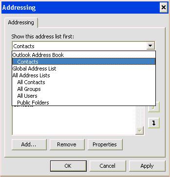 Outlook Address Book Missing In Vista